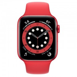 Apple Watch Series 6 GPS 44mm Aluminio (PRODUCT) RED con Correa Deportiva Roja
