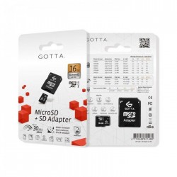 MEMORIA GOTTA MICRO SD 16GB CLASE 10 + SD ADAPTER